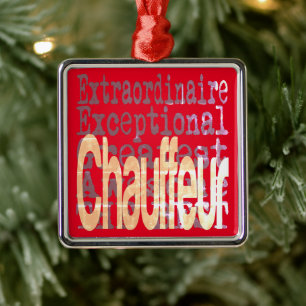 Chauffeur Extraordinaire Metal Tree Decoration