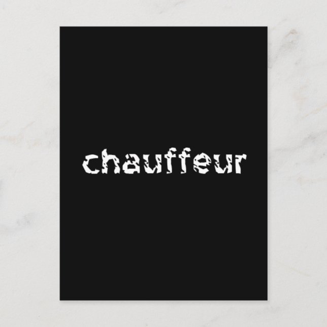 Chauffeur Postcard (Front)