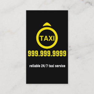Chauffeur Taxi Cab Driver Transportation Business Card