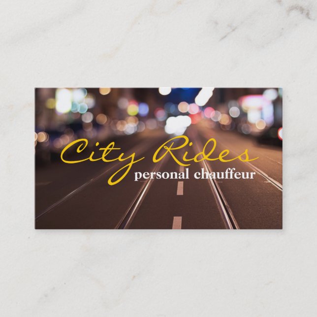 Chauffeur Taxi Cab Driver Transportation Business Card (Front)