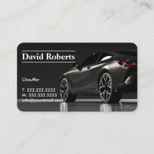 Chauffeur Taxi Driver Professional Dark Business Card