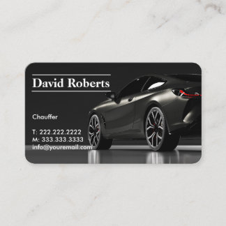 Chauffeur Taxi Driver Professional Dark  Business Card