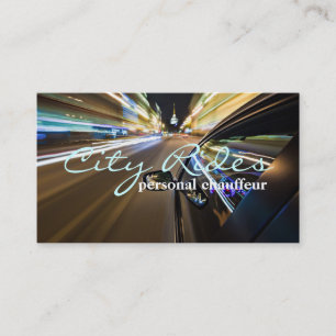 Chauffeur Town Car Driver Transportation Business Business Card
