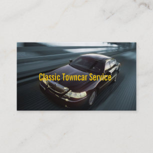 Chauffeur Town Car Driver Transportation Business Business Card