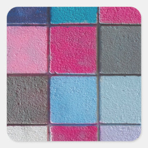 chaulk colours square sticker