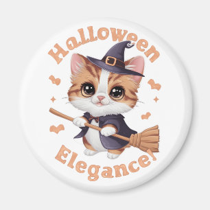 Chausie Cat’s Enchanting Halloween Look Magnet