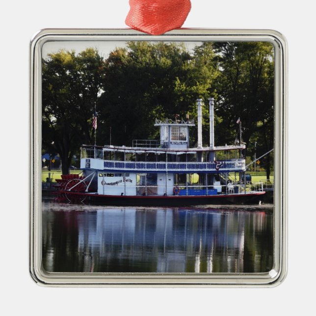 Chautauqua Belle on Lake Chautauqua Metal Tree Decoration (Front)