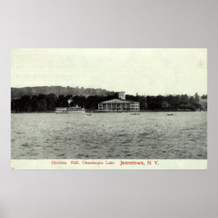 Chautauqua Lake, Jamestown NY 1909 Vintage Poster