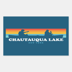Chautauqua Lake New York Canoe Rectangular Sticker