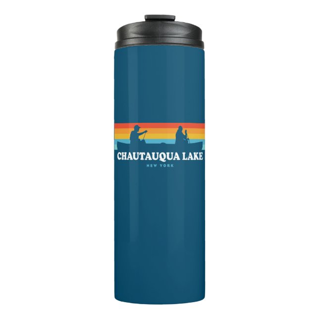 Chautauqua Lake New York Canoe Thermal Tumbler (Front)
