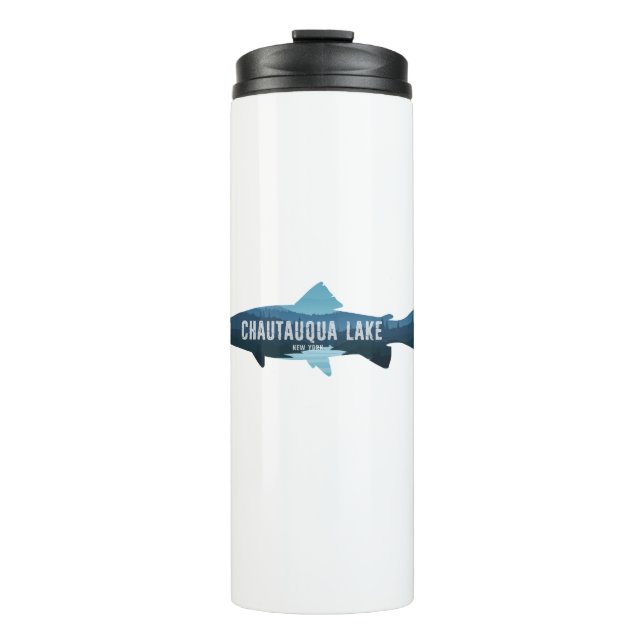Chautauqua Lake New York Fish Thermal Tumbler (Front)