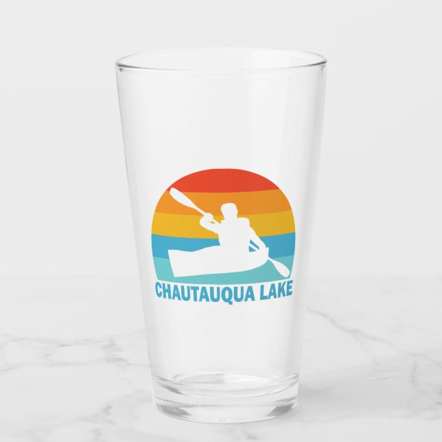 Chautauqua Lake New York Kayak Glass (Front)