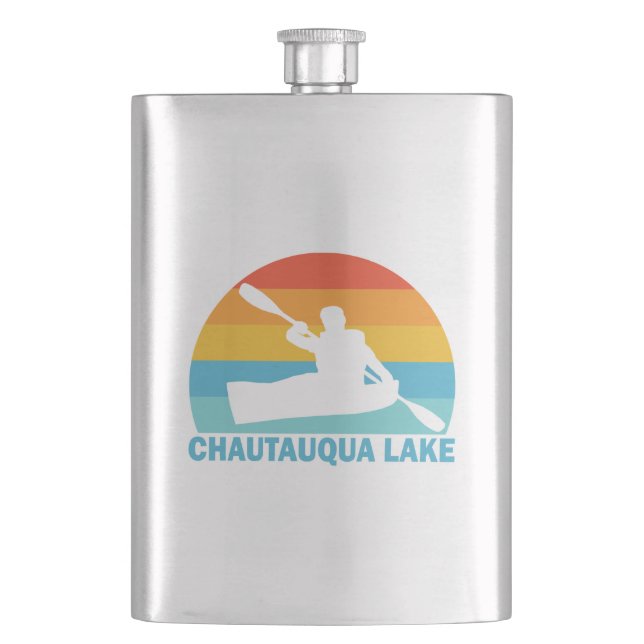 Chautauqua Lake New York Kayak Hip Flask (Front)