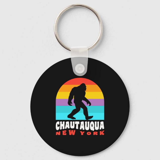 Chautauqua Lake New York Ny Retro T Shirt  Key Ring (Front)
