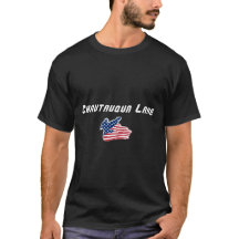 Chautauqua Lake New York Patriotic Eagle Map