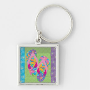 Chaveiro "Chinelas florais" Key Ring