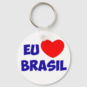Chaveiro I love Brazil Key Ring