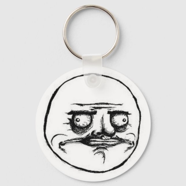 Chaveiro Meme Branco Key Ring (Front)