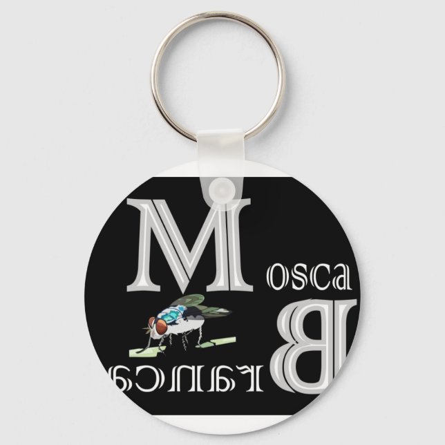 chaveiro mosca branca key ring (Front)