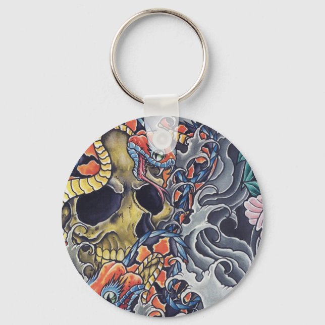 Chaveiro redondo "Abstrato Tatoo" Key Ring (Front)