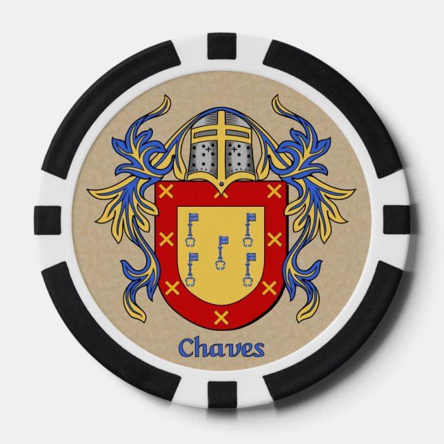 Chaves Heraldic Arms Poker Chips (Front)