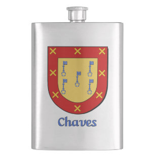 Chaves Heraldic Shield Hip Flask
