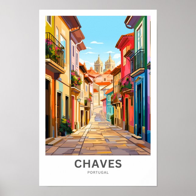 Chaves Portugal Travel Print (Front)