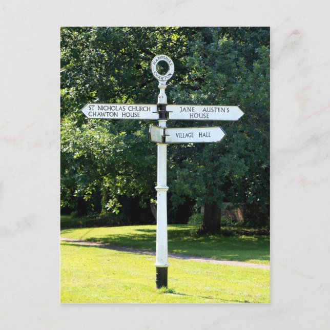 Chawton Signpost Hampshire Postcard (Front)