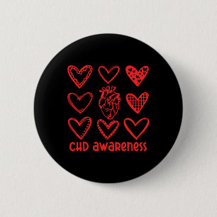 Chd Awareness Anatomical Heart Disease Awareness W 6 Cm Round Badge