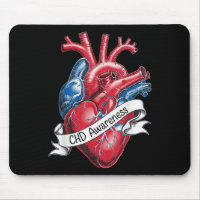 Chd Awareness Anatomical Heart Ribbon Design