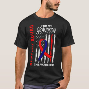 CHD Awareness Grandson Heart Disease Support Squad T-Shirt
