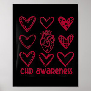 Chd Awareness Heart Anatomical Heart Disease Month Poster