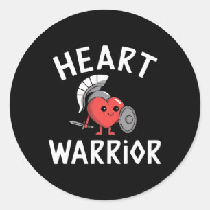 Chd Awareness Heart Disease Mum Warrior Support Su Classic Round Sticker