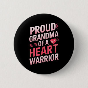 Chd Awareness Heart Disease Warrior Proud Warrior 6 Cm Round Badge