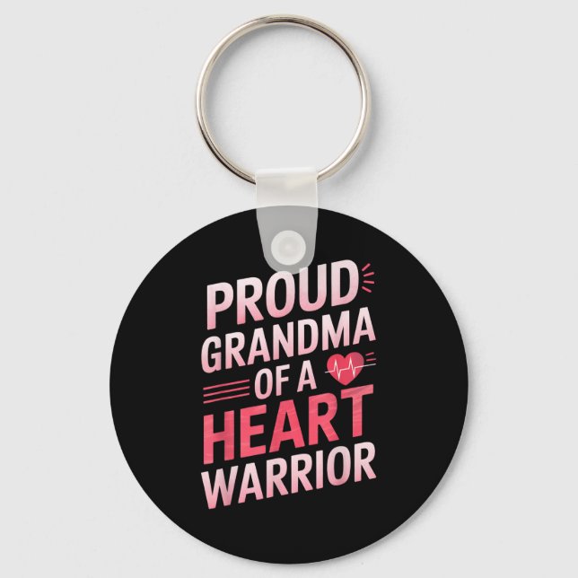 Chd Awareness Heart Disease Warrior Proud Warrior  Key Ring (Front)