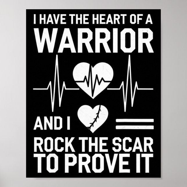 Chd Awareness Heart Disease Warrior Support Surger Poster (Front)