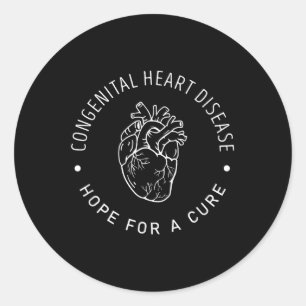 Chd Awareness Hope For A Cure Classic Round Sticker