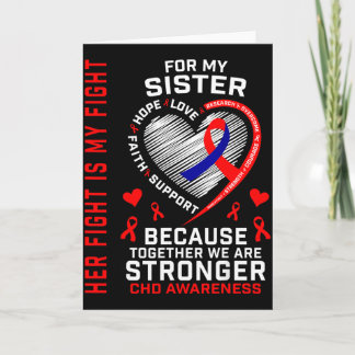 Chd Awareness Sister Heart Disease Matching Family Card
