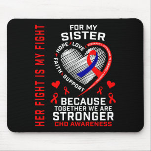 Chd Awareness Sister Heart Disease Matching Family Mouse Mat