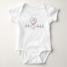 CHD EKG Heart Warrior Baby Jersey Bodysuit