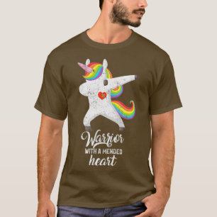 CHD Heart Awareness gift Unicorn Warrior Mended T-Shirt