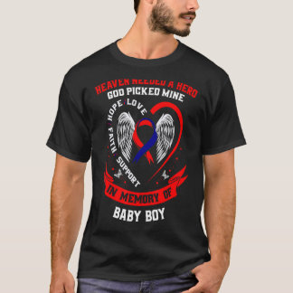 CHD Heart Disease Awareness In Memory of Son Baby  T-Shirt