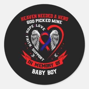 Chd Heart Disease Awareness In Memory Of Son By Classic Round Sticker