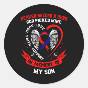Chd Heart Disease Awareness In Memory Of Son Mum D Classic Round Sticker