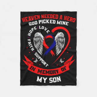 Chd Heart Disease Awareness In Memory Of Son Mum D Fleece Blanket
