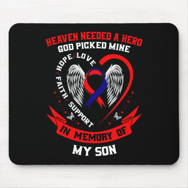 Chd Heart Disease Awareness In Memory Of Son Mum D Mouse Mat (Front)