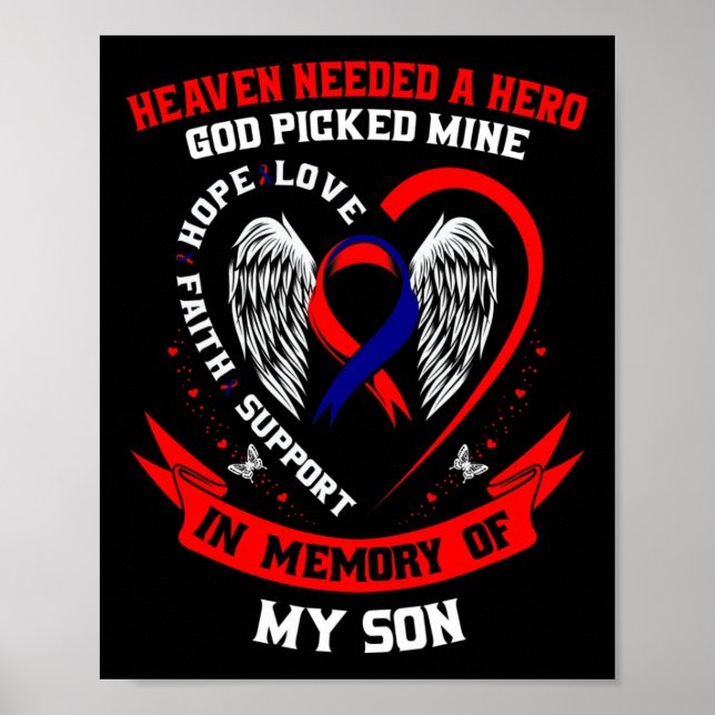 Chd Heart Disease Awareness In Memory Of Son Mum D Poster (Front)