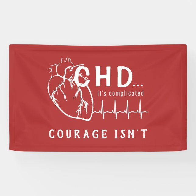CHD Heart Sketch EKG Event Banner (Horizontal)