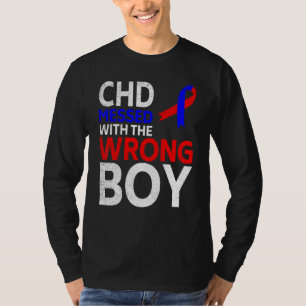 Chd Messed With The Wrong Boy Heart Defect Awarene T-Shirt