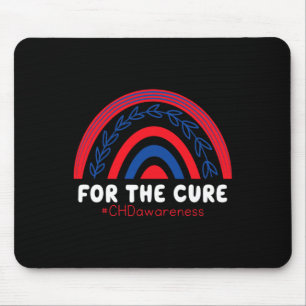 Chd Support Red And Blue Rainbow Heart Disease Awa Mouse Mat